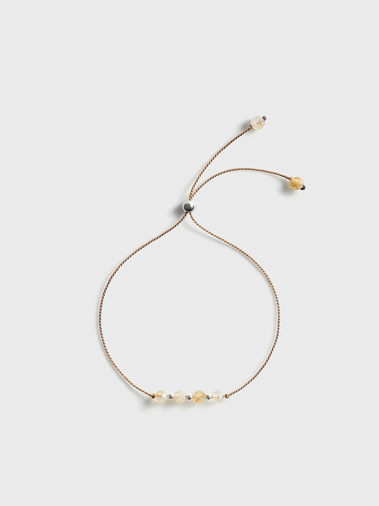 Armband aus Citrin auf Seidenfaden