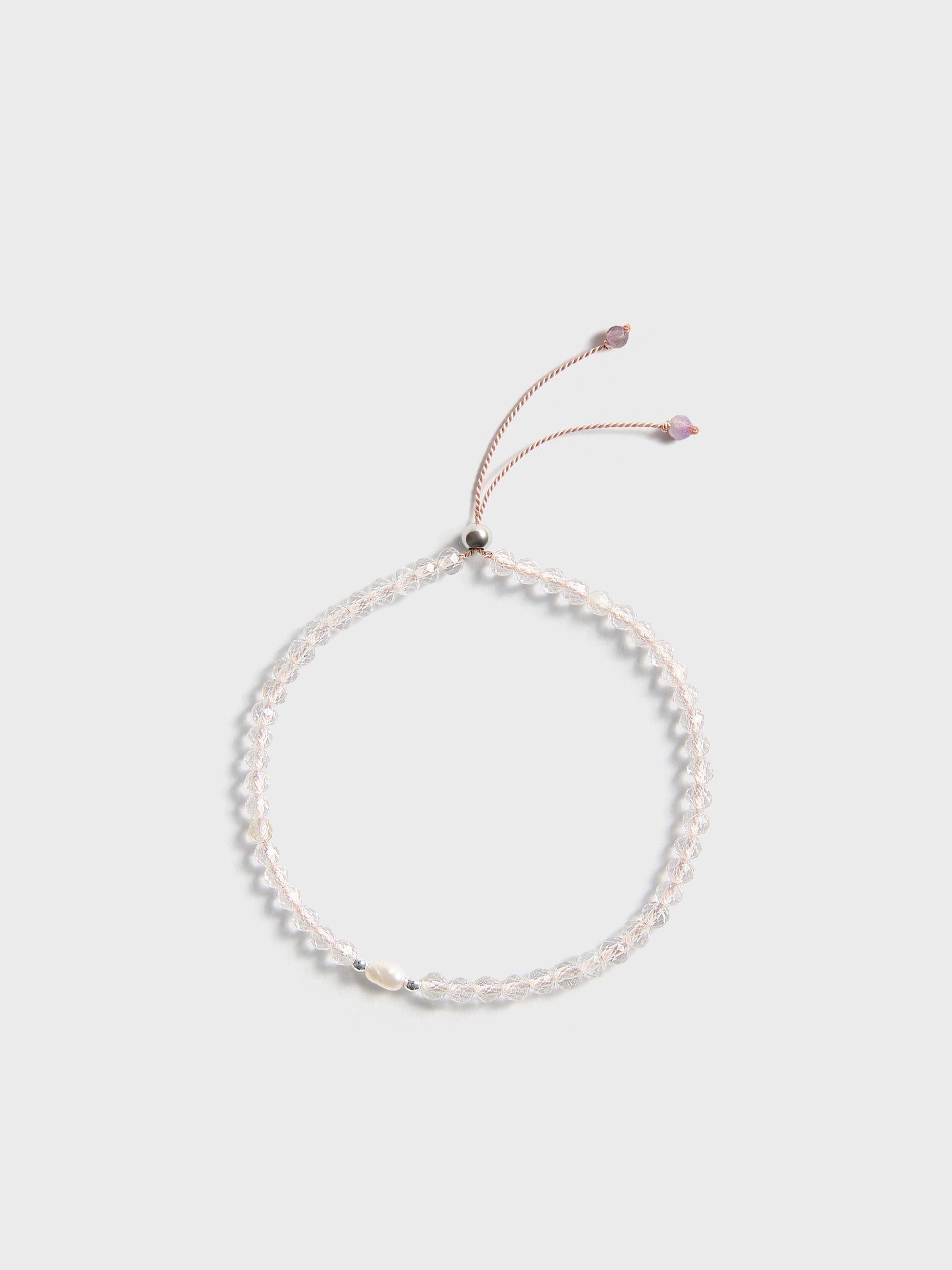 Bergkristall & Perle Armband