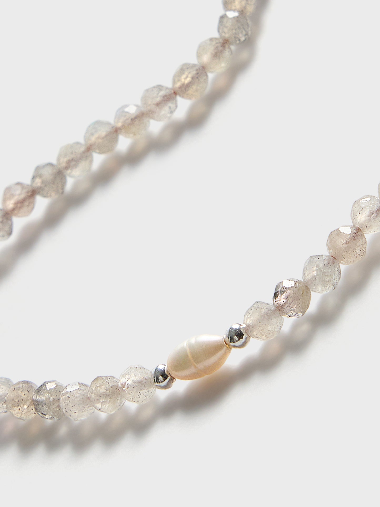 Labradorit & Perle Armband