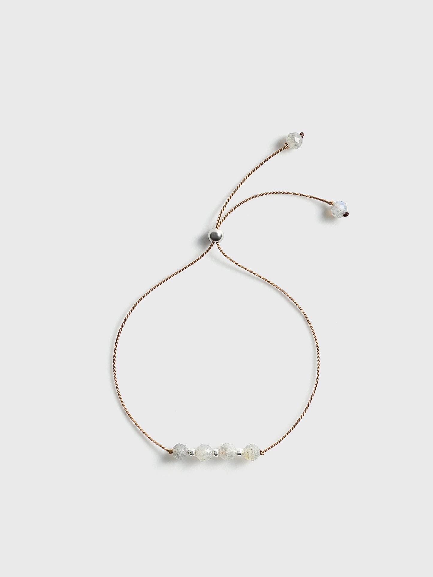 Armband aus Labradorit auf Seidenfaden